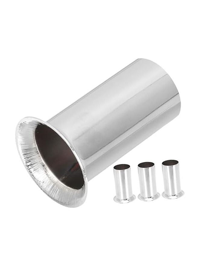 Silver Metal Candle Light Socket Covers Sturdy Iron Chandelier Base Sleeves Replacement - Image 1