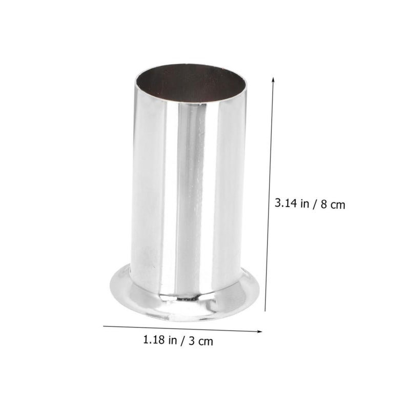 Silver Metal Candle Light Socket Covers Sturdy Iron Chandelier Base Sleeves Replacement - Image 3