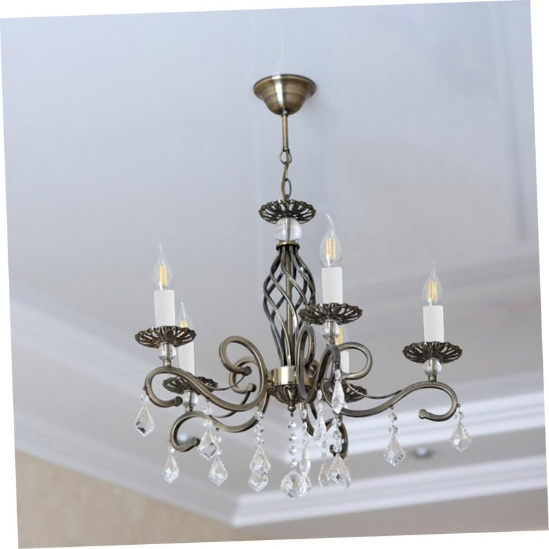 Silver Metal Candle Light Socket Covers Sturdy Iron Chandelier Base Sleeves Replacement - Image 5