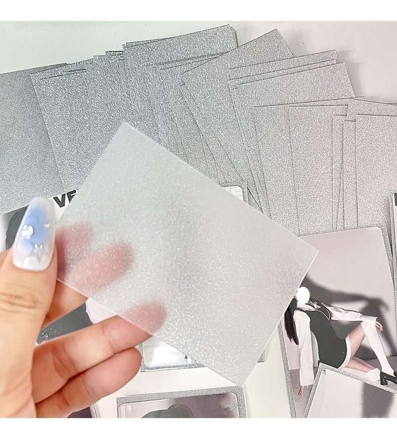 50 Pcs Silvery Card Instant Photo Protective Film Transparent Sleeves Dustproof Covers - Image 2