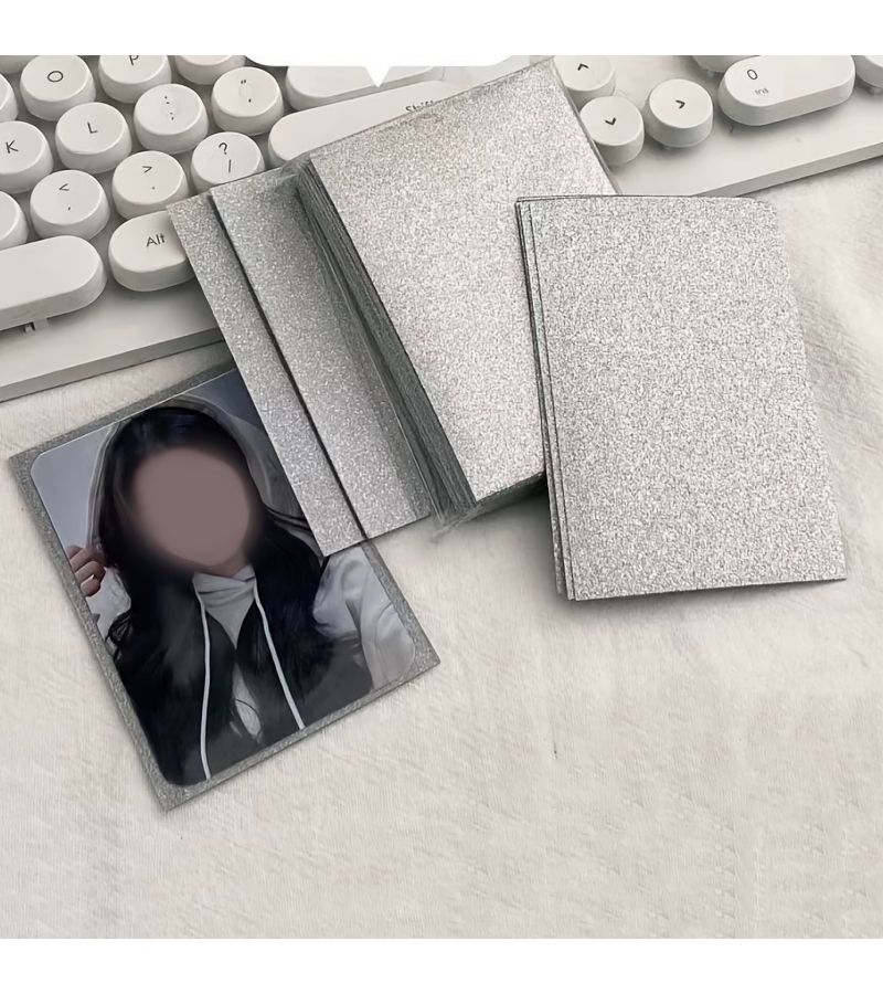 50 Pcs Silvery Card Instant Photo Protective Film Transparent Sleeves Dustproof Covers - Image 5