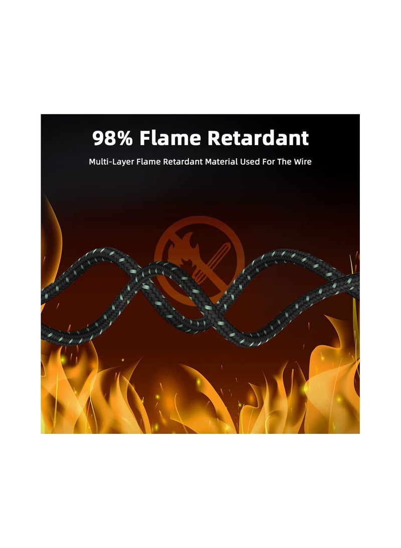 اف ماكس كيبل USB نوع ايه الى لايتنينج معتمد من ابل بطول 4 قدم، كيبل شحن USB / مزامنة لايتنينج متوافق مع ايفون 14/13/12/11/15/برو/ماكس/ميني/اكس/بلس/8/7/6/5S/SE/بلس/ايباد (اسود-1.2 متر/4 قدم) - Image 4