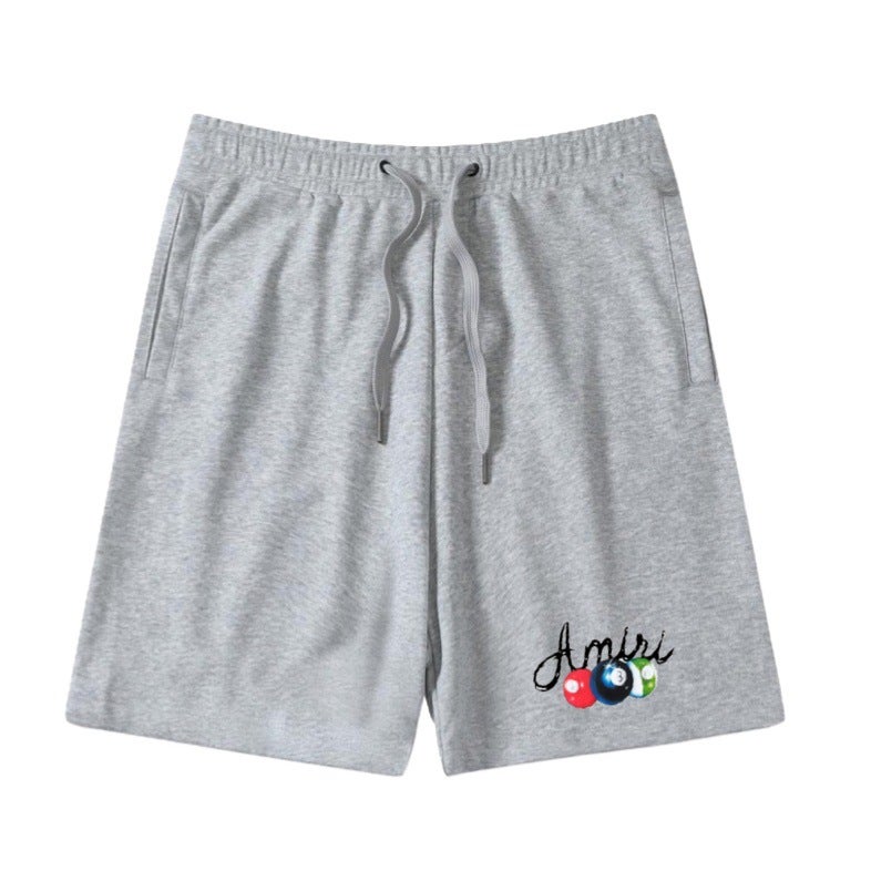 Ami Summer Men And Women Couple Diamond Presbyopia Casual Embroidered Shorts Comfortable Loose Sports Pants New Trend - Image 1