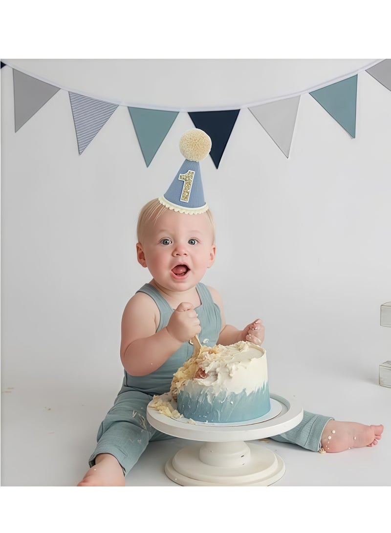 قبعات عيد ميلاد الطفل الأول للفتاة والصبي، قبعة عيد الميلاد الأولى، قبعة عيد ميلاد واحدة، قبعة حفل طفل يبلغ من العمر عامًا واحدًا، دعامات الصور - Image 3