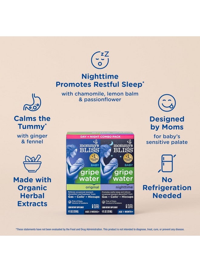 Mommy's Bliss Gripe Water for Babies with Gas, Colic or Stomach Discomfort Day & Night Combo - Image 3