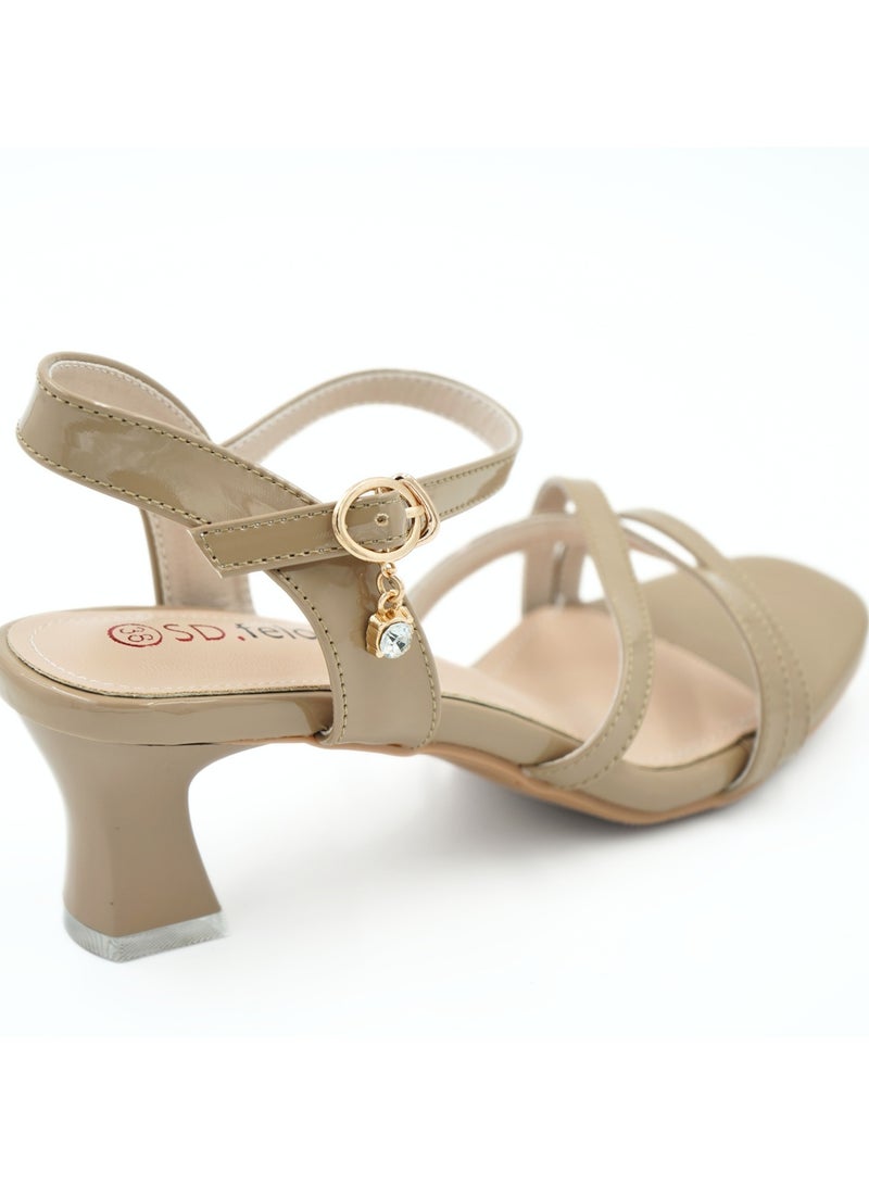 SD.Felano Elegant Strappy Sandals for Women – Mid Block Heel Dress Sandals with Ankle Strap, Comfortable Open-Toe Shoes for Casual, Office, or Evening Wear - Image 3