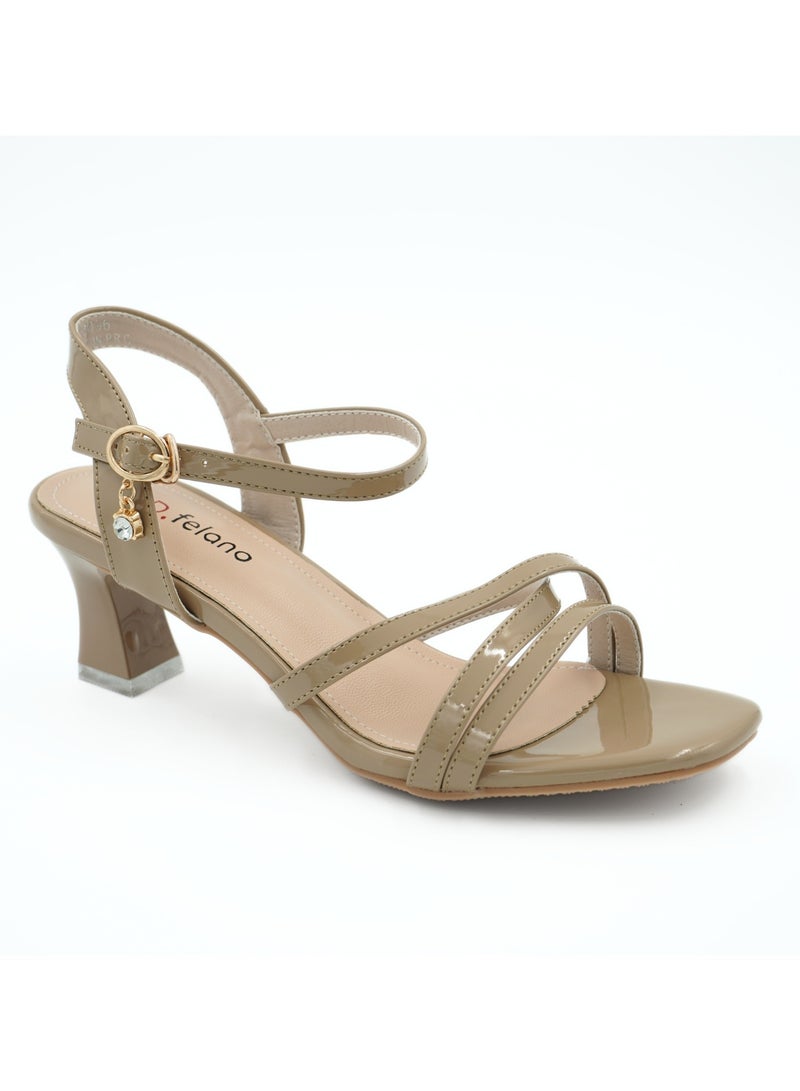 SD.Felano Elegant Strappy Sandals for Women – Mid Block Heel Dress Sandals with Ankle Strap, Comfortable Open-Toe Shoes for Casual, Office, or Evening Wear - Image 1