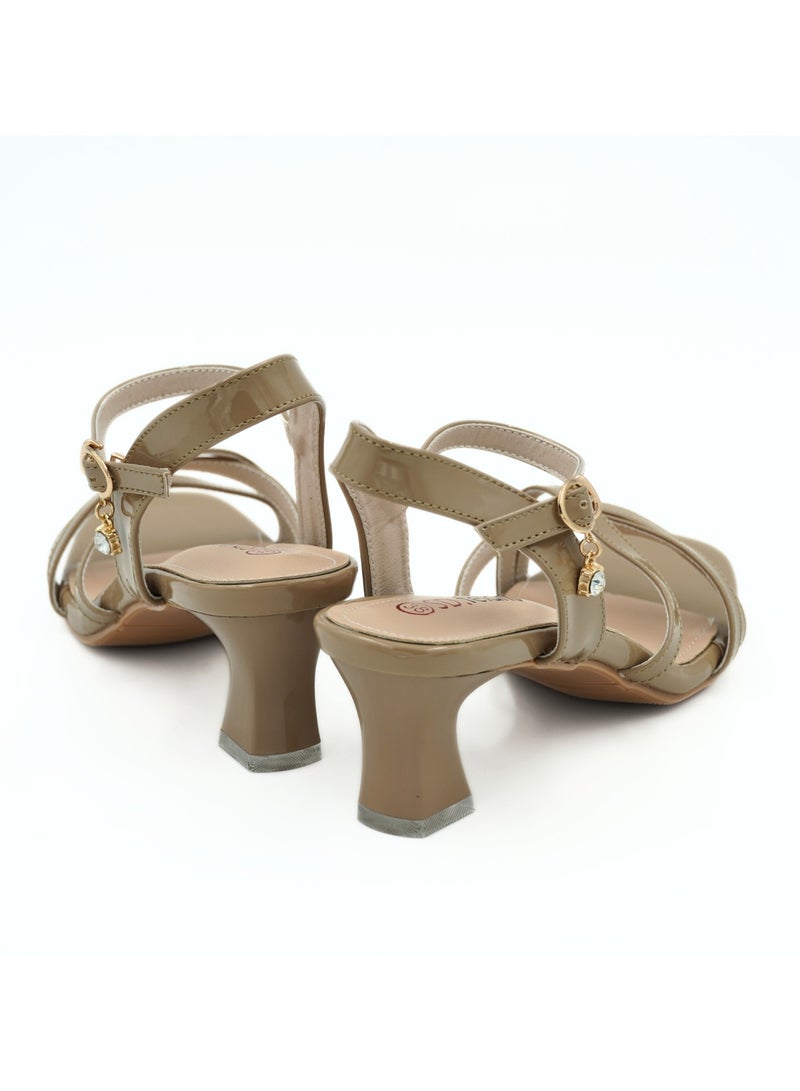 SD.Felano Elegant Strappy Sandals for Women – Mid Block Heel Dress Sandals with Ankle Strap, Comfortable Open-Toe Shoes for Casual, Office, or Evening Wear - Image 4