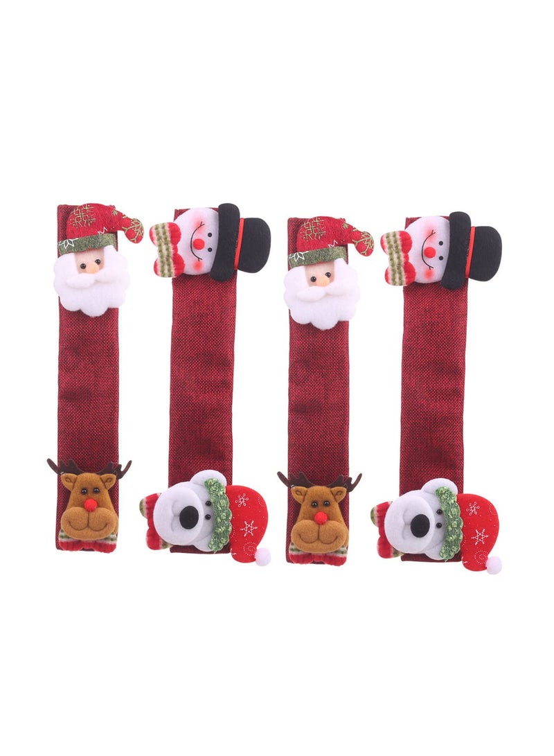 GGOOT Refrigerator Door Handle Cover Kitchen Xmas Decor Handles Antiskid Preserver Gloves Fridge Oven Handle Sleeve  - Image 1
