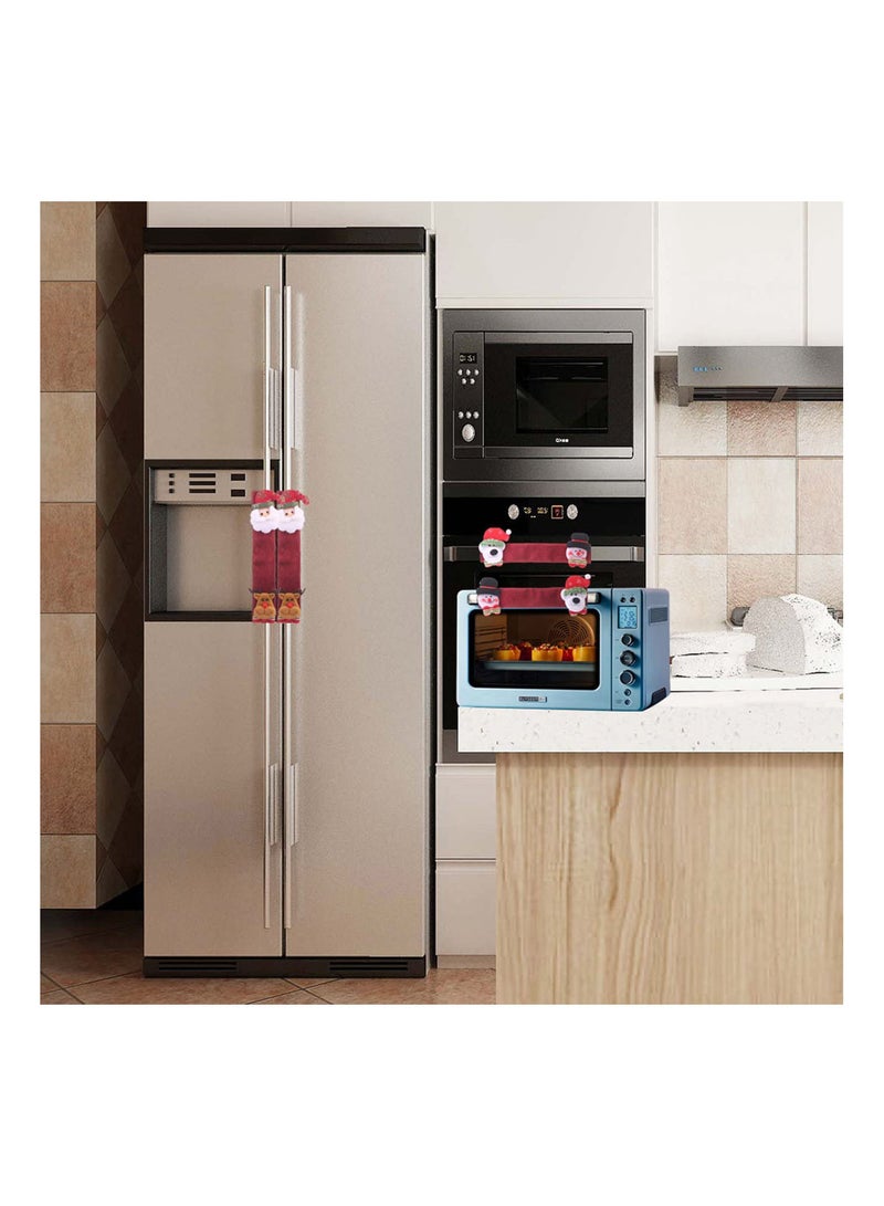 GGOOT Refrigerator Door Handle Cover Kitchen Xmas Decor Handles Antiskid Preserver Gloves Fridge Oven Handle Sleeve  - Image 3
