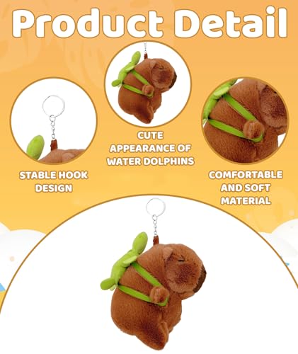 INOCEAN Capybara Keychain, Adorable Animal-Themed Gift, Premium Metal Alloy Keychain, Unique Capybara Design for Keys or Bags, Durable Everyday Accessory (One Piece) - Image 3