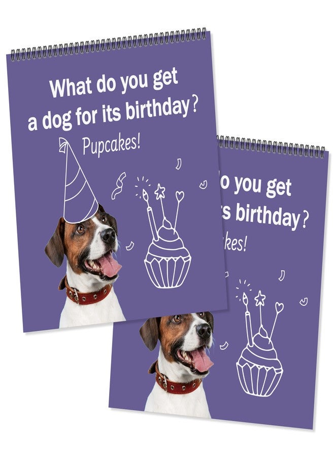 JAPBOR Funny Dog Joke Pun Calendar - 2PCS 2026 Dogs Themed Wall Calendar, 12 Months Hanging Planner with Thick Paper, Animals Weekly Monthly Home Office Organizer for New Year Christmas Gifts (11" x 11") - Image 1