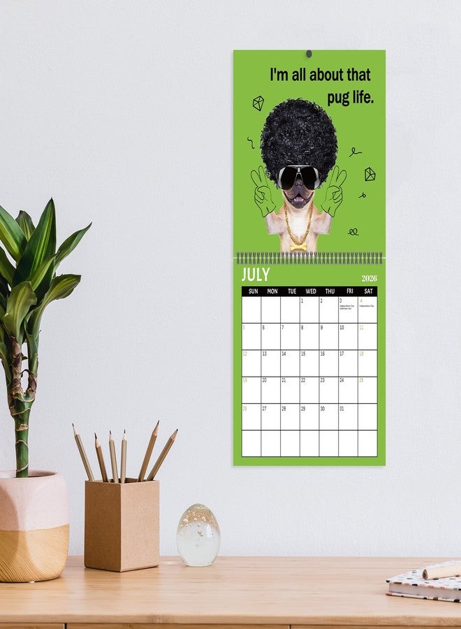 JAPBOR Funny Dog Joke Pun Calendar - 2PCS 2026 Dogs Themed Wall Calendar, 12 Months Hanging Planner with Thick Paper, Animals Weekly Monthly Home Office Organizer for New Year Christmas Gifts (11" x 11") - Image 4
