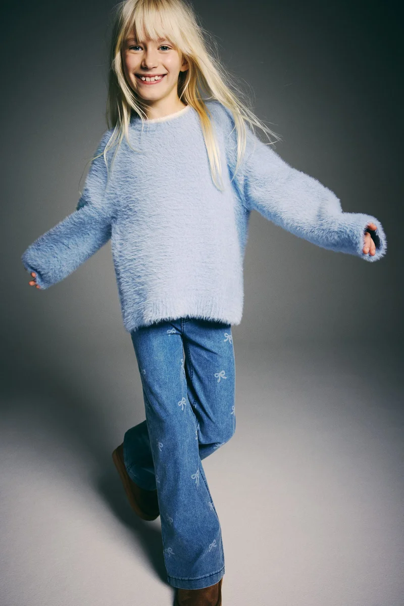 H&M Wide denim-look trousers