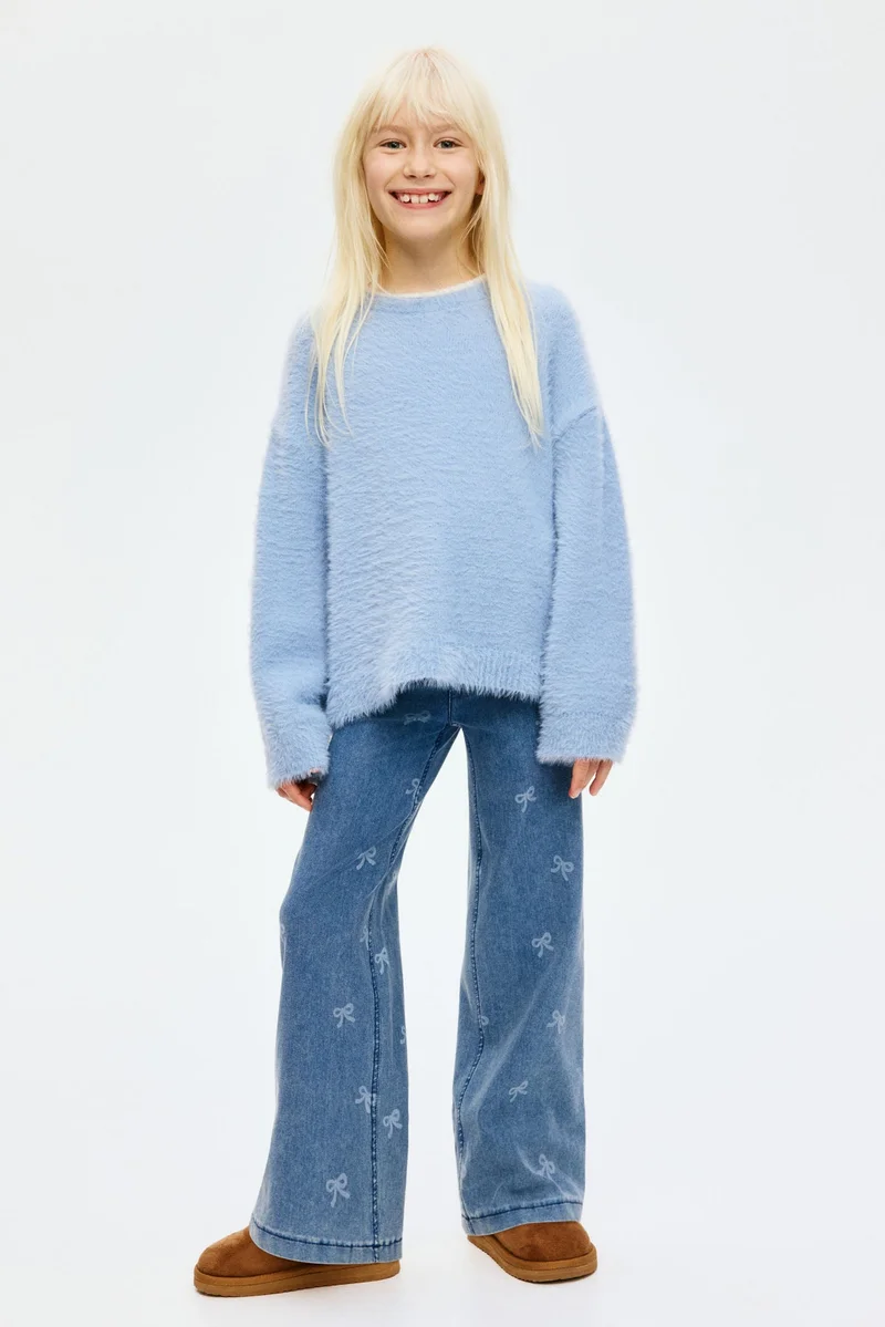H&M Wide denim-look trousers