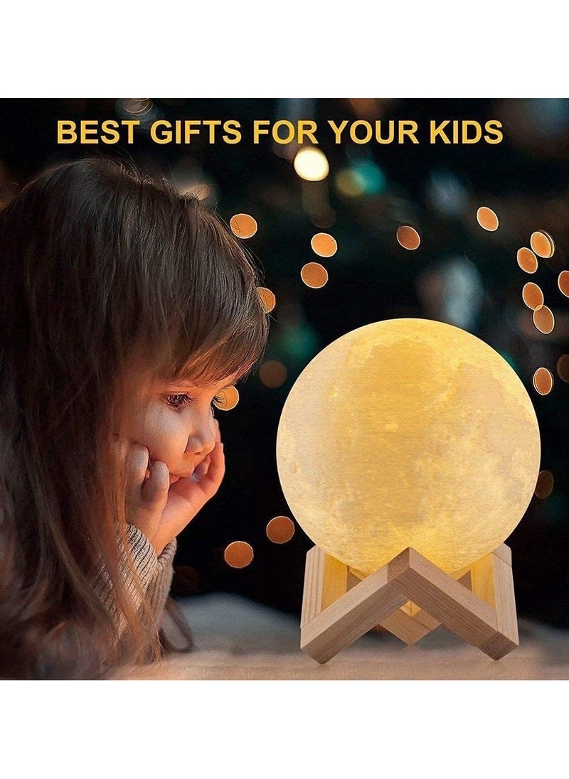 Generic - Moon Lamp, LED Night Light 3D Printing Moon Light with Stand, Moon Light Lamps - Image 1