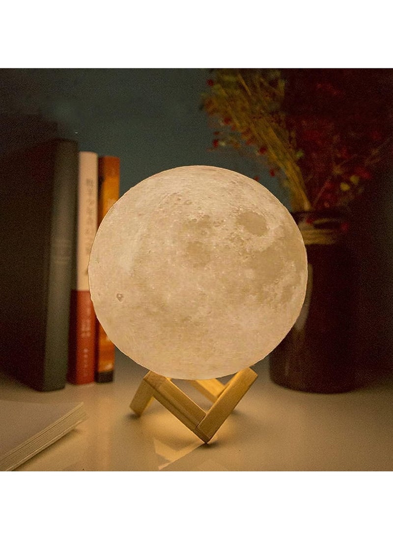 Generic - Moon Lamp, LED Night Light 3D Printing Moon Light with Stand, Moon Light Lamps - Image 1