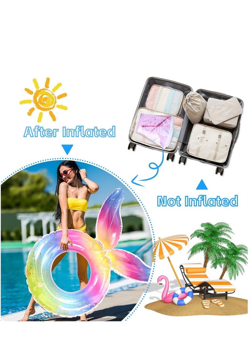 KASTWAVE Swimming Ring Adults Teenagers- Mermaid Swimming Float Rubber Ring, Inflatable Ring Pool Floats, Floating Ring Summer Pool Beach Supplies Pool Tubes Party Water Sports Toy - Image 4
