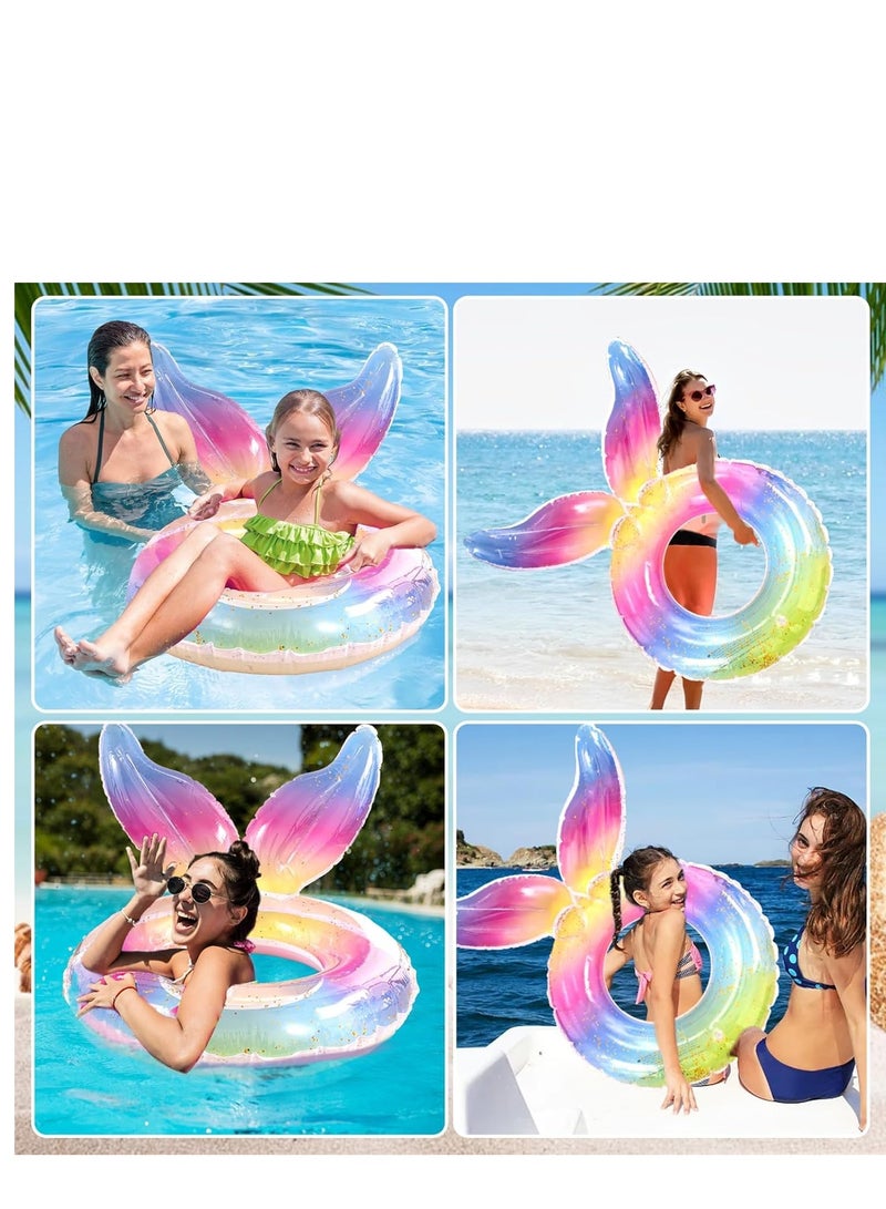 KASTWAVE Swimming Ring Adults Teenagers- Mermaid Swimming Float Rubber Ring, Inflatable Ring Pool Floats, Floating Ring Summer Pool Beach Supplies Pool Tubes Party Water Sports Toy - Image 5