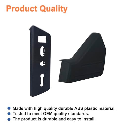 YOUYIEN Front Left Driver Seat Trim Cover Panel & Seat Switch Housing Panel Bezel(2PCS). Fit for Ford F-150 2009-2014. Replaces Part #9L3Z-1661693-CA,9L3Z-14A706-NA(Black). - Image 4
