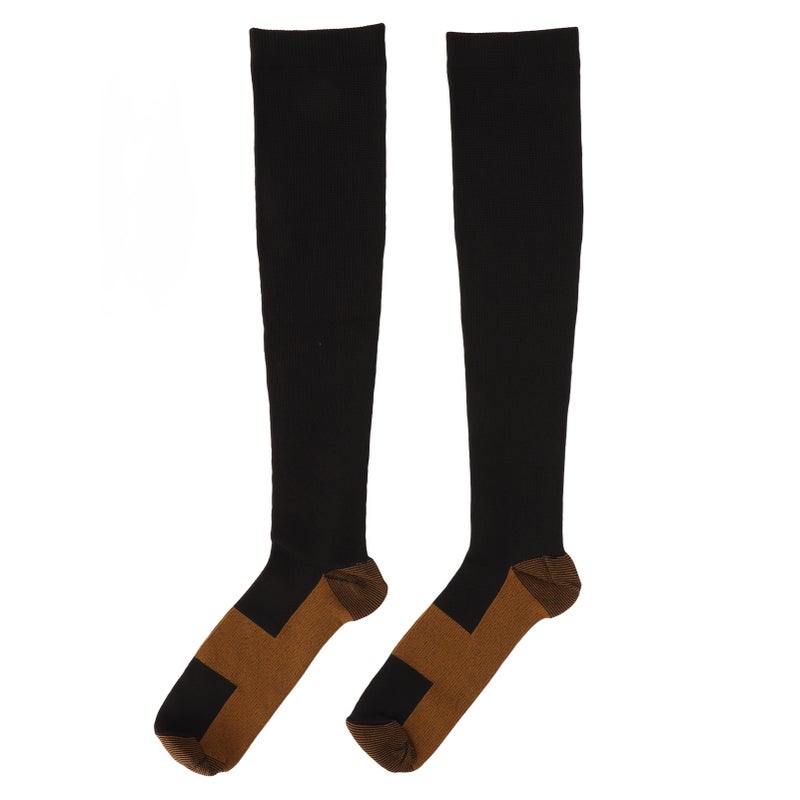 Compression Socks Copper Fiber Stress Relief Improve Circulation Ankle Compression Socks for Diabetic L/XL - Image 1