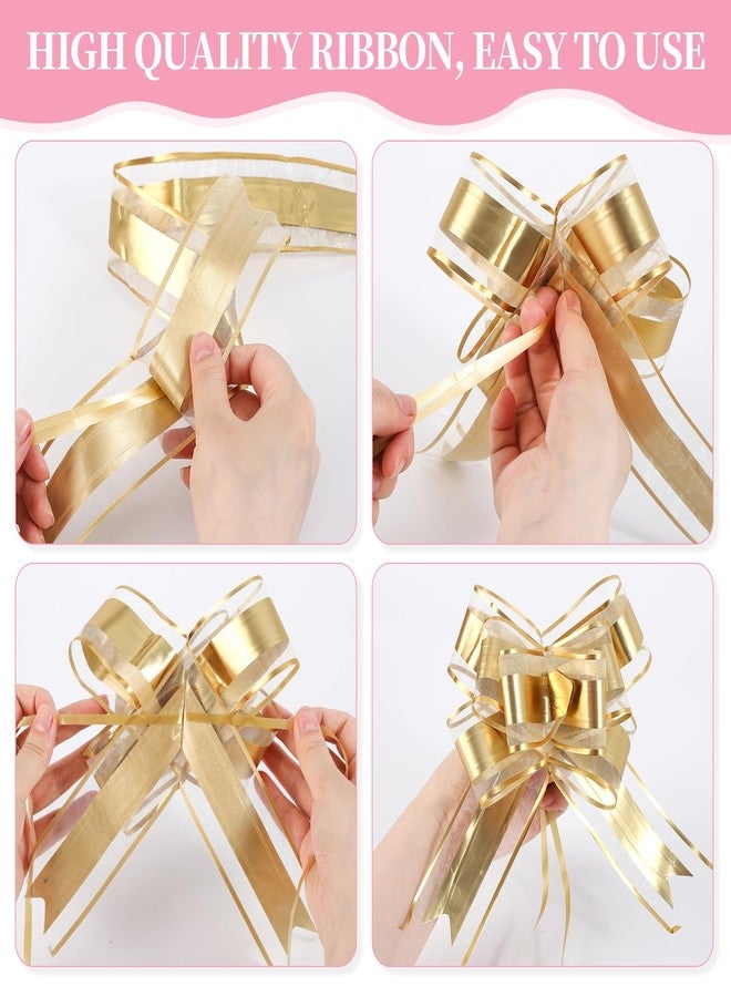 SOMIOCO 10pcs Extra Large Cellophane Bags 50x60in with 10pcs Large Gold Bows For Gift Baskets, Jumbo Big Clear Cellophane Wrap for Basket, OPP Plastic Basket Gift Bags for Christmas, Weddings, Bridal,Baby Showers - Image 4
