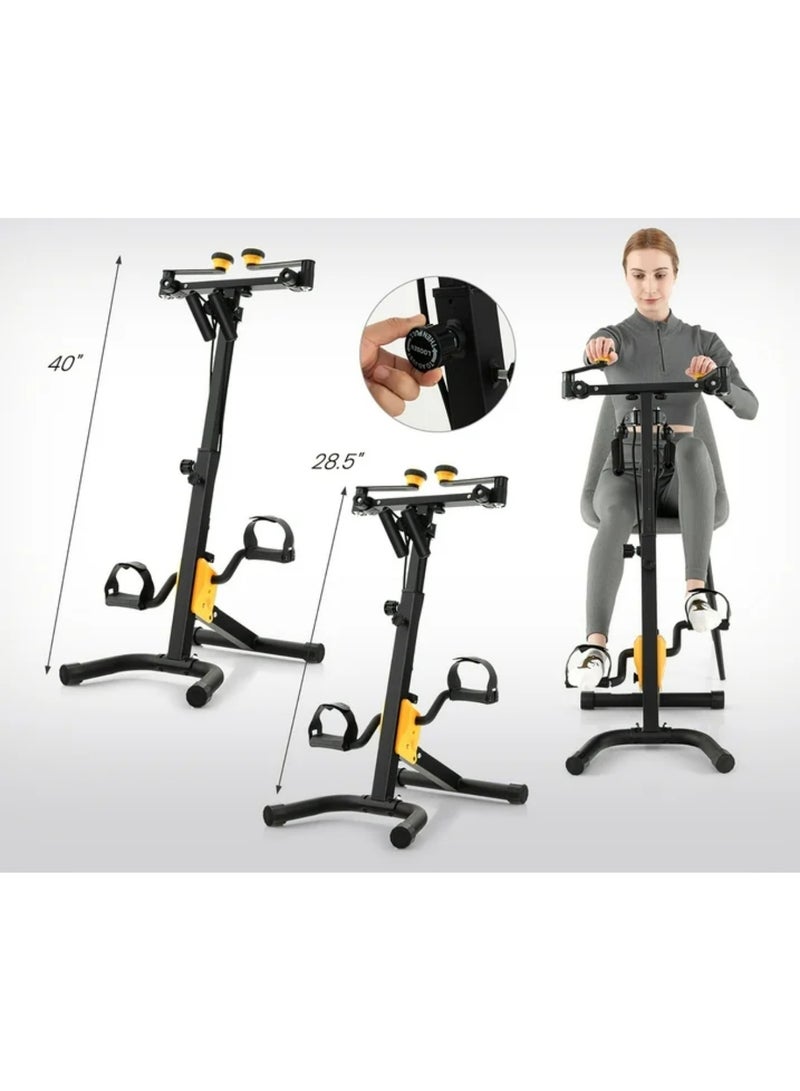 ماس دراجة تمارين بدواسة لليد والذراع والساق والركبة، معدات لياقة بدنية قابلة للتعديل لكبار السن، دراجة تمارين بدواسة منزلية لكامل الجسم - Image 3