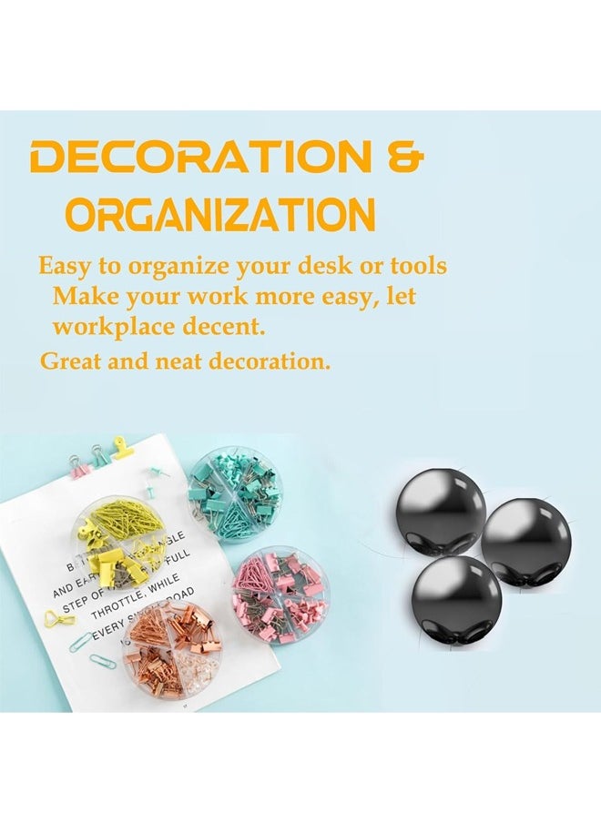 null - Cool 1.26 Inch Jumbo Magnets Balls Fidget Toys for Adults, Large Fidget Mangetic Set of 4 with Fiber Case, Replacement for Ferrite Putty Office Desk Decorations and Stress Relief Black - Image 1