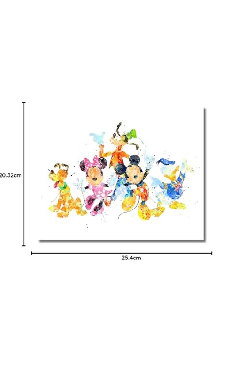 BigWig Prints ALAYRA Mickey Mouse Wall Art Poster Prints - Set of Six 8x10 Photos - with Mickey Donald Duck Goofy Pluto - Image 2