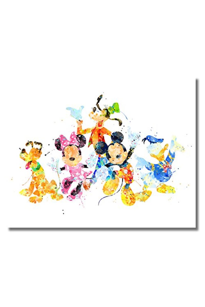 BigWig Prints ALAYRA Mickey Mouse Wall Art Poster Prints - Set of Six 8x10 Photos - with Mickey Donald Duck Goofy Pluto - Image 3