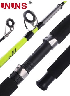 UNUNS Fishing Rod,2.4m Portable Fishing Pole,Lightweight Fish Rod With Sturdy Reel Seat,Glass Fiber Spinning Rod For Inshore Saltwater Freshwater Bank Fishing,Fishing Gear For Fishermen Anglers  - Image 2