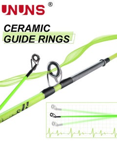 UNUNS Fishing Rod,2.4m Portable Fishing Pole,Lightweight Fish Rod With Sturdy Reel Seat,Glass Fiber Spinning Rod For Inshore Saltwater Freshwater Bank Fishing,Fishing Gear For Fishermen Anglers  - Image 3
