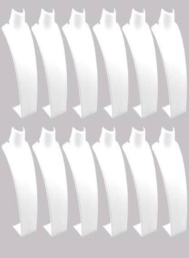 Arah White Plastic Necklace Display Jewellery Stand 9 inch (Pack of 12) - Image 1