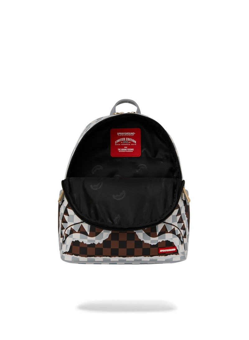 SPRAYGROUND SG CREAM AND BROWN TEAR CHECK SAVAGE BACKPACK - Image 5