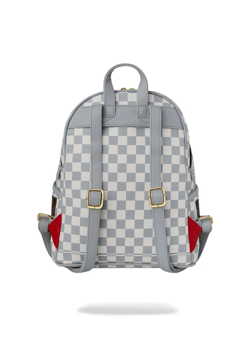 SPRAYGROUND SG CREAM AND BROWN TEAR CHECK SAVAGE BACKPACK
