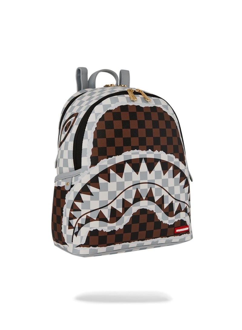 SPRAYGROUND SG CREAM AND BROWN TEAR CHECK SAVAGE BACKPACK - Image 2