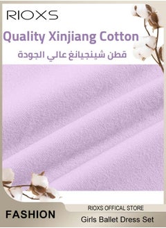 RIOXS Girls Ballet Dress With Tights, Girl's Tutu Slim Dance Leotards Dress, Short Sleeve Dress With Ballet Dance Footed Tights, Professional Footed Ballet Tights for Toddler Kids Girls, Ballet Dance Tights Footed Ballet Legging Stockings For Students Practice  - Image 5