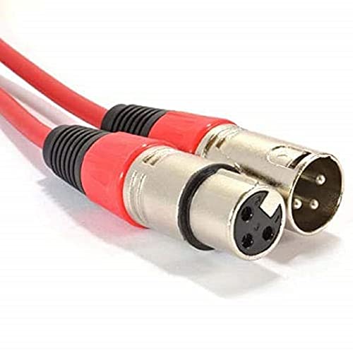 KEBILSHOP Microphone Cable 10 Feet XLR Male to Female Balanced Microphone Cord 3 pin for Microphone, Live Sound & Performance, Stage, RED Cable. DJ,3 meter/10 Feet - Image 3