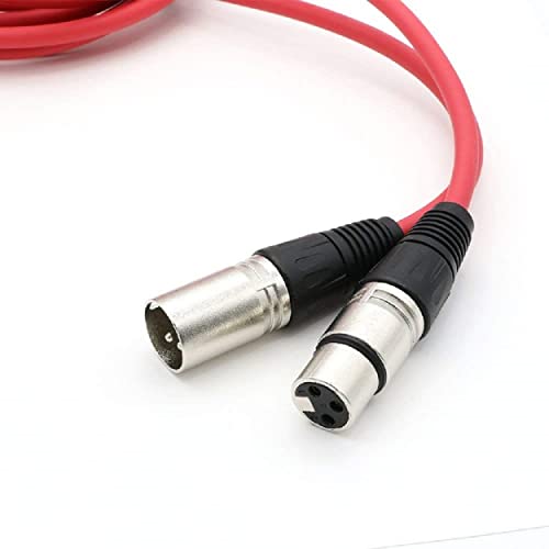 KEBILSHOP Microphone Cable 10 Feet XLR Male to Female Balanced Microphone Cord 3 pin for Microphone, Live Sound & Performance, Stage, RED Cable. DJ,3 meter/10 Feet - Image 4
