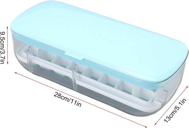 KRUPAVI Ice Cube Tray with Lid and Bin Plastic Ice Cube Tray Molds Ice Trays for Freezer Chilling Drinks Whiskey Cocktails with Ice Container Ice Scoop BPAFree Food Grade for Freezer - Image 3