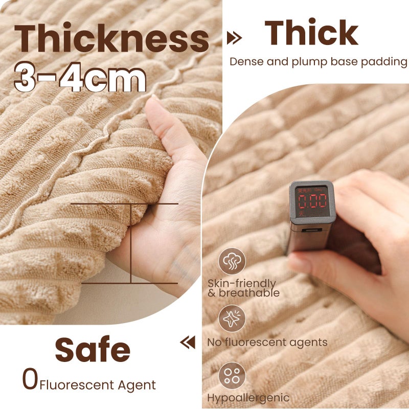 Disayu Couch Cover for Dogs Washable, Non-Slip Pet Couch Covers for Sofa, Fuzzy Dog Couch Cover Blanket for Furniture Protector (Light Brown, 27.6" x 59"/70 x 150cm) - Image 3