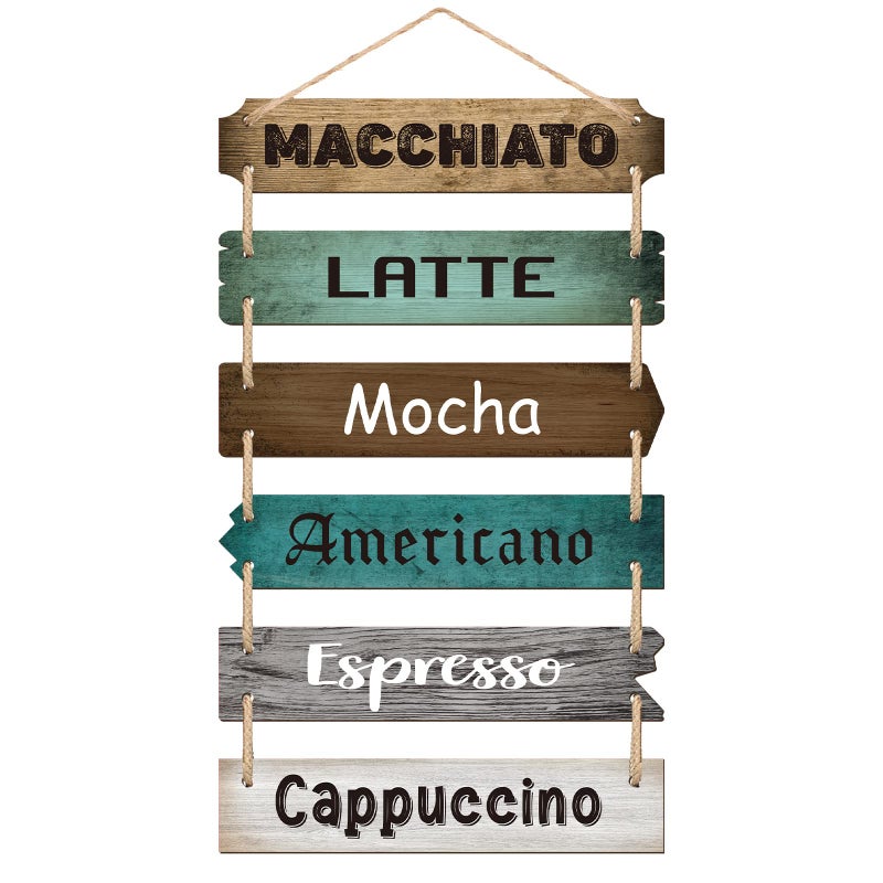 Chunful Chunful Coffee Bar Decor Coffee Signs Wooden Rustic Vintage Hanging Wall Art Decorative Signs Plaques for Bar Farmhouse Station Home Kitchen Office213 x 112 Inches 