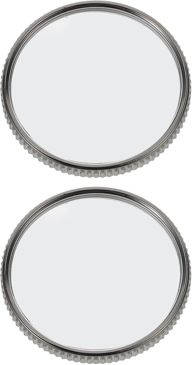 Garneck 2pcs Carbon Black Blind Spot Mirrors Side View Mirror Auxiliary Rearview Self-adhesive Glass for Car Blind Zone Safety Enhancement - Image 1