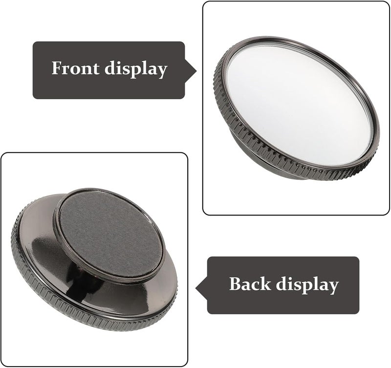 Garneck 2pcs Carbon Black Blind Spot Mirrors Side View Mirror Auxiliary Rearview Self-adhesive Glass for Car Blind Zone Safety Enhancement - Image 3
