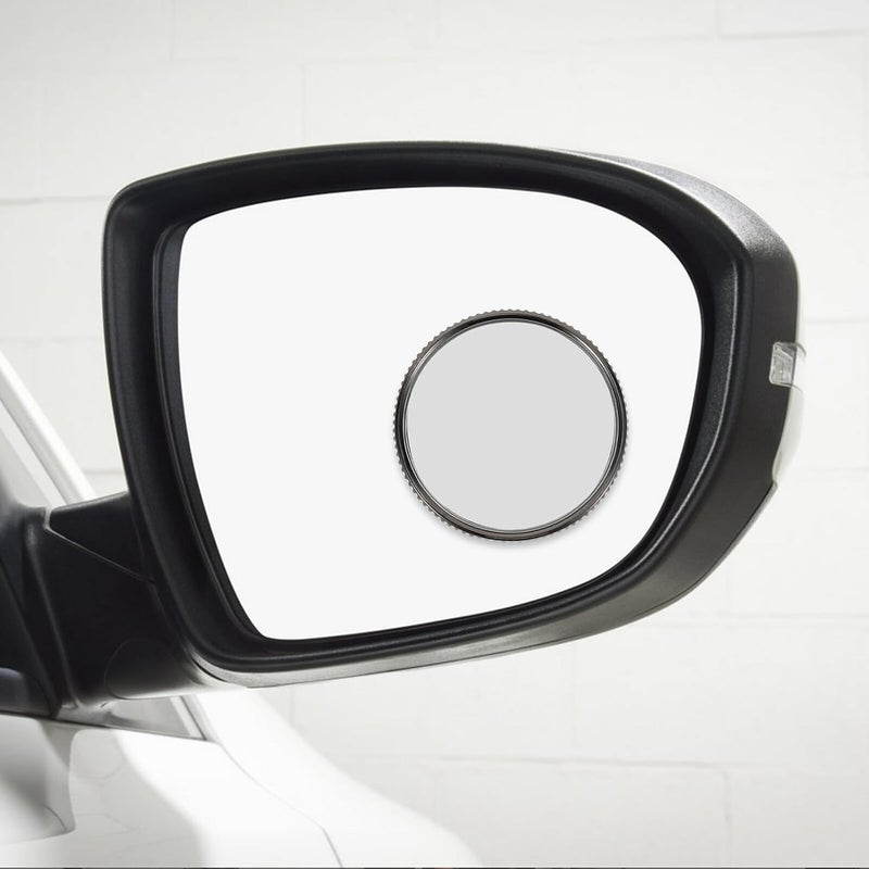 Garneck 2pcs Carbon Black Blind Spot Mirrors Side View Mirror Auxiliary Rearview Self-adhesive Glass for Car Blind Zone Safety Enhancement - Image 5