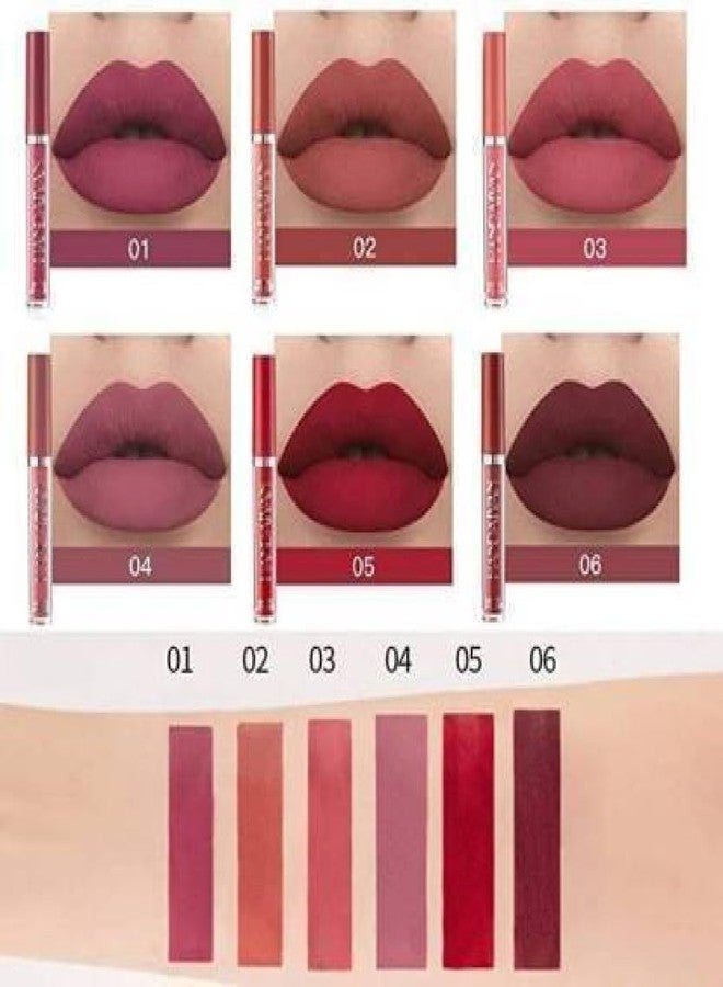 Trendy Styler Fabulous Matte Finish Liquid Lipstick Combo Set with Multicolor 6 Shades, Long-Lasting and Waterproof Formula Perfect for Daily, Office and Party Makeup - Image 4