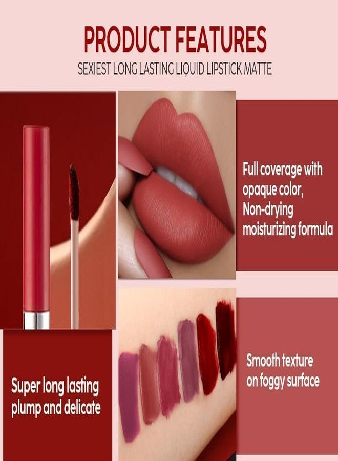 Trendy Styler Fabulous Matte Finish Liquid Lipstick Combo Set with Multicolor 6 Shades, Long-Lasting and Waterproof Formula Perfect for Daily, Office and Party Makeup - Image 5