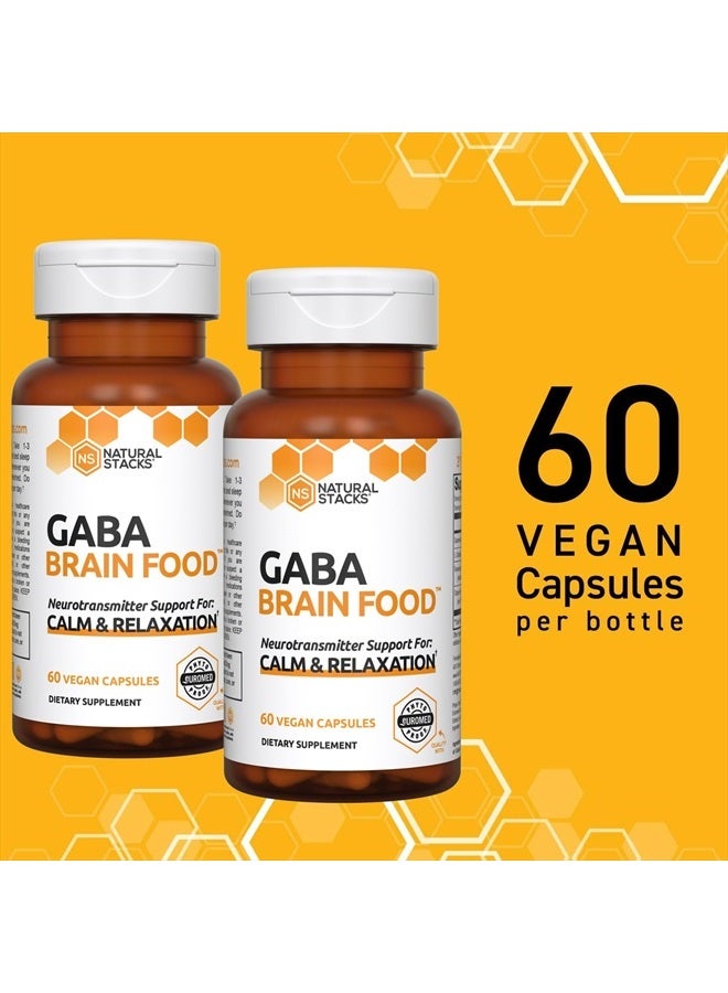 Natural Stacks GABA Supplement w/L-Citrulline & Grape Seed Extract - 20 Servings 2 Packs (60 ct.) Each - Deep Relaxation and Calm - Night Time Aid - (Gamma-Aminobutyric Acid) - Image 3