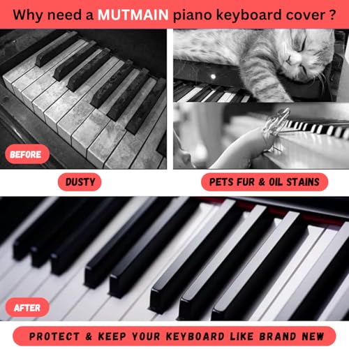 MUTMAIN Polyester Piano Dust Cover For Casio & Yamaha All 61 Keys Keyboards Yamaha Psr-E363, E373, E473, E463, I455, I425, I400, I500 Keyboard & X870In, X8000In, X9000In Keyboard (61Pdc-Black) - Image 4