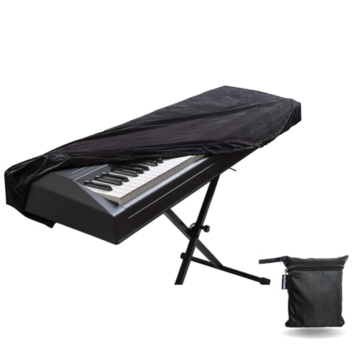 MUTMAIN Polyester Piano Dust Cover For Casio & Yamaha All 61 Keys Keyboards Yamaha Psr-E363, E373, E473, E463, I455, I425, I400, I500 Keyboard & X870In, X8000In, X9000In Keyboard (61Pdc-Black) - Image 1